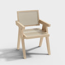 CAPELA Oak Wood Dining Chair – Classic Natural Finish with Comfortable Design