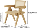 CAPELA Oak Wood Dining Chair – Classic Natural Finish with Comfortable Design