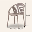 FOLIAGE Brown Plastic Chair – UV-Resistant Modern Outdoor Seating