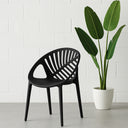 FOLIAGE Plastic Chair UV Resistant (BLACK) – Durable Outdoor Seating