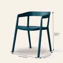 MILLS Blue Plastic Armchair – Sleek, Lightweight & Modern Indoor/Outdoor Seating