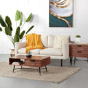 MAPLETON - Beige Fabric 2-Seater Sofa