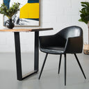MILAN Leather Armchair (Black)