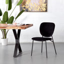 Chaise de salle à manger SIERRA en velours noir – Sièges modernes et chics
