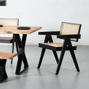 CAPELA Black Wood Dining Chair – Classic Design with Durable Finish
