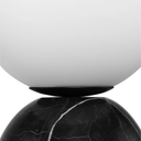 Kiki Table Light Table Lighting (Noir Marble & White Glass Shade)