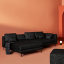 Felipa Table Lamp (Black with White Shade)