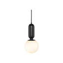 Carina Mini Pendant Light (Black with White Shade)