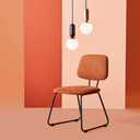 Carina Mini Pendant Light (Black with White Shade)