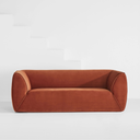 Greta Triple Seat Sofa (Rust with Black Legs)