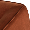 Greta Triple Seat Sofa (Rust with Black Legs)