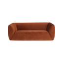 Greta Triple Seat Sofa (Rust with Black Legs)