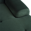 Colyn Sectional Sofa (Emerald Green with Gold Legs)