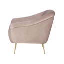 Lucie Occasional Chair (Blush with Gold Legs)