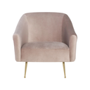 Lucie Occasional Chair (Blush with Gold Legs)