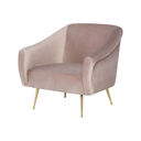 Lucie Occasional Chair (Blush with Gold Legs)