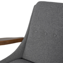 Enzo Occasional Chair (Shale Grey with Walnut Legs)