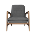 Enzo Occasional Chair (Shale Grey with Walnut Legs)