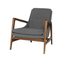 Enzo Occasional Chair (Shale Grey with Walnut Legs)