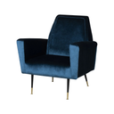 Victor Occasional Chair (Midnight Blue with Black Legs)