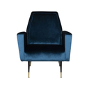 Victor Occasional Chair (Midnight Blue with Black Legs)