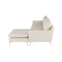 Anders Sectional Sofa (Sand with Silver Legs)
