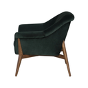 Charlize Occasional Chair (Emerald Green with Walnut Legs)