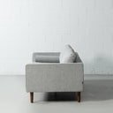 FONDA 3-Seater Fabric Sofa – Dark Grey