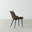 GLORIA Brown Leather Dining Chair – Elegant & Comfortable Seating