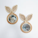 Rattan Bunny Mirror