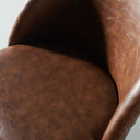 BRANSON Brown Leather Counter Stool – 65cm Height, Stylish & Durable