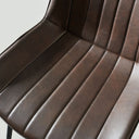 Chaise de salle à manger GLORIA en cuir marron – Assise élégante et confortable