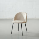 Chaise de salle à manger en tissu BRANSON (BEIGE)