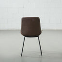 Chaise de salle à manger GLORIA en cuir marron – Assise élégante et confortable