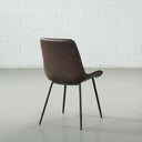 Chaise de salle à manger GLORIA en cuir marron – Assise élégante et confortable