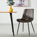 GLORIA Brown Leather Dining Chair – Elegant & Comfortable Seating