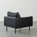 Fauteuil lounge en cuir MAPLETON (NOIR) – Siège élégant et confortable pour la maison ou le bureau