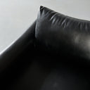 Fauteuil lounge en cuir MAPLETON (NOIR) – Siège élégant et confortable pour la maison ou le bureau