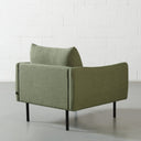 Fauteuil en tissu MAPLETON (VERT) – Siège rembourré élégant et confortable