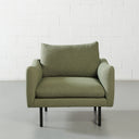 Fauteuil en tissu MAPLETON (VERT) – Siège rembourré élégant et confortable