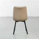BERLIN Brown Leather Dining Chair – Modern Style with Sleek Metal Legs
