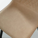 BERLIN Brown Leather Dining Chair – Modern Style with Sleek Metal Legs
