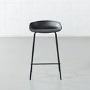MARIO Plastic Counter Stool - 65cm Height - Black - Durable & Modern