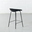 MARIO Plastic Counter Stool - 65cm Height - Black - Durable & Modern