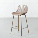Tabouret de bar en plastique DANIELLA (65 cm, MARRON) - Siège durable et élégant