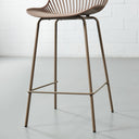 Tabouret de bar en plastique DANIELLA (65 cm, MARRON) - Siège durable et élégant