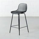 DANIELLA Plastic Counter Stool - 65cm Height - Sleek Black Finish - Modern & Durable