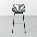 DANIELLA Plastic Counter Stool - 65cm Height - Sleek Black Finish - Modern & Durable