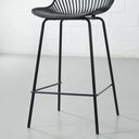 DANIELLA Plastic Counter Stool - 65cm Height - Sleek Black Finish - Modern & Durable