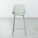 DANIELLA Plastic Counter Stool 65cm - Stylish Green Kitchen / Bar Seat